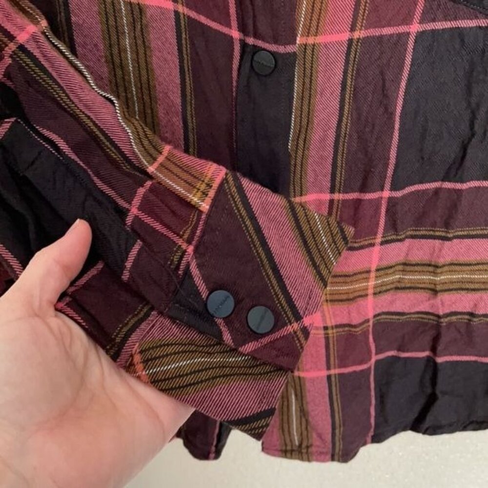 Sanctuary Purple Plaid Button Down Top - Picture 4 of 5